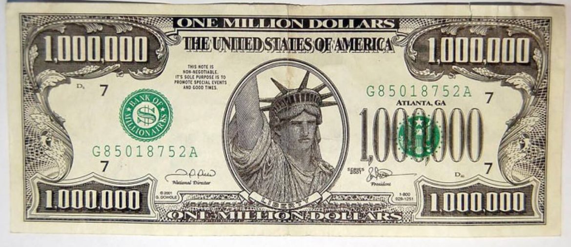 1 milyon dolar banknot
