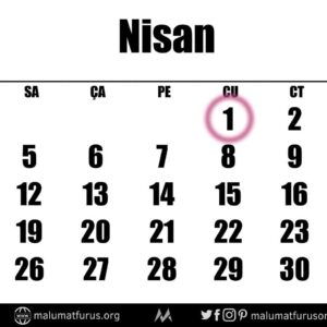 1 nisan takvim