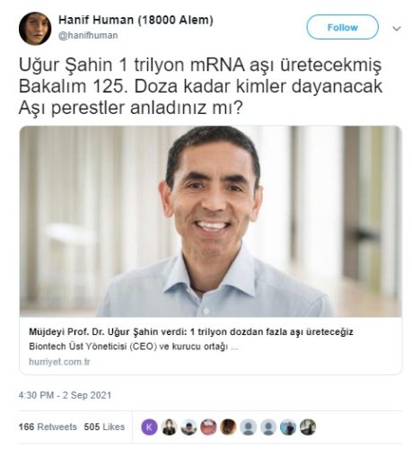 1 trilyon doz mrna aşısı