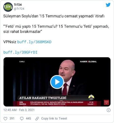 süleyman soylu 15 temmuzu fetö yapmadı