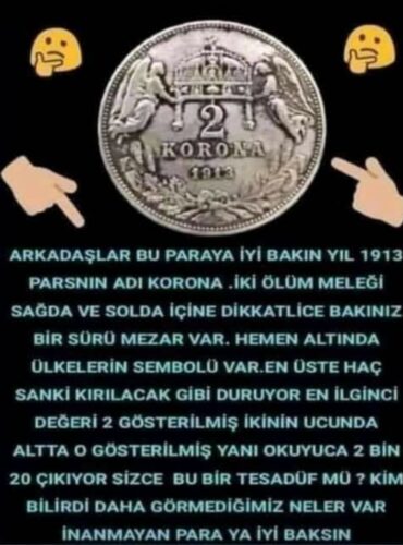 1913 2 korona parası