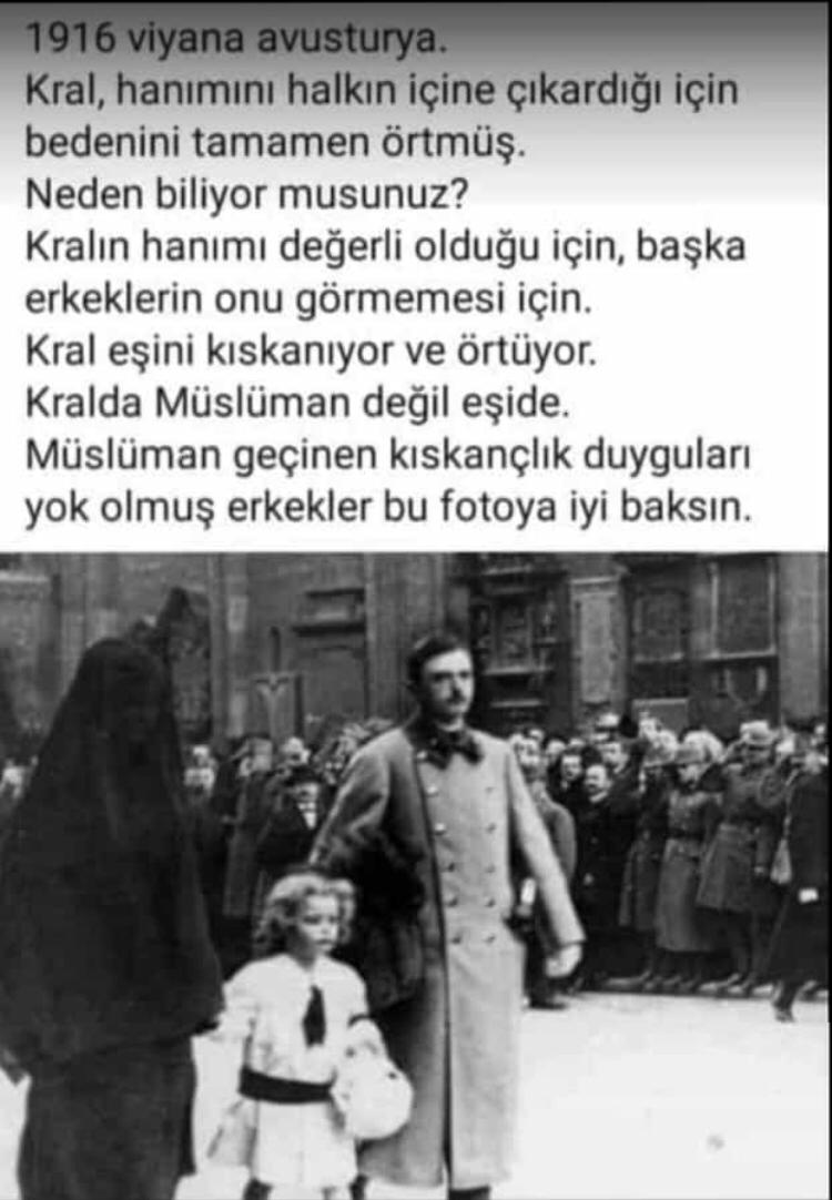 Avusturya Kralının Eşini Kıskandığı İçin Kara Çarşafa Soktuğunu Öne Süren Görsel