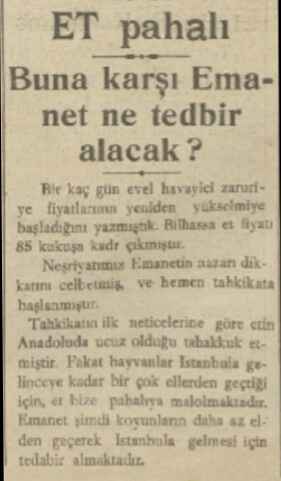 1929 et fiyatı