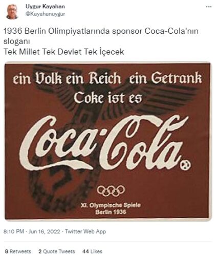 1936 berlin olimpiyatları cocacola