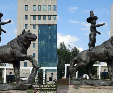 kazakistan-bozkurt-heykeli-fotomontaj