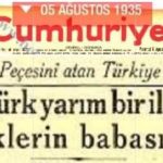 Cumhuriyet'te 1935 Yılında Yayımlanan "Atatürk Yarım Bir İlâhtır, Türkler'in Babasıdır" Başlıklı Haber ataturk-yarim-ilahtir