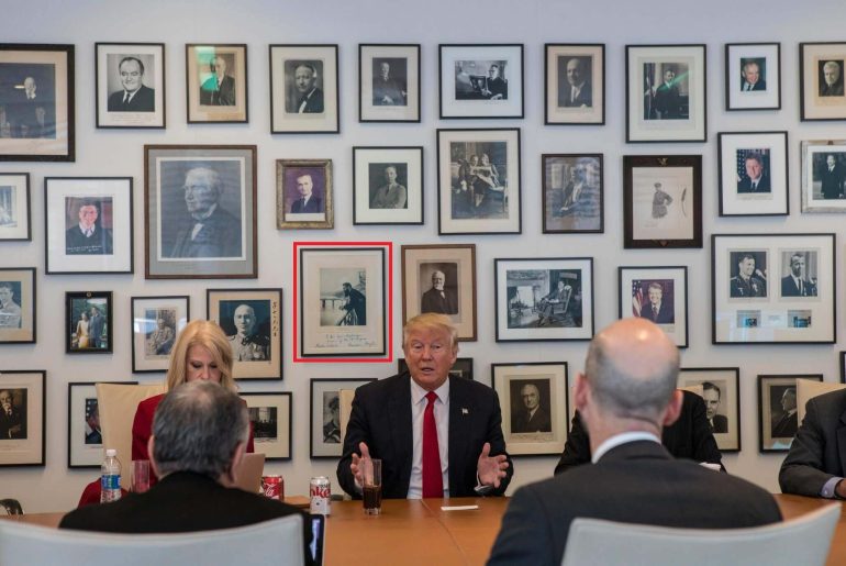 Donald Trump’ın Ofisine Siyonizmin Kurucusu Theodor Herzl’ün Fotoğrafını Astığı İddiası donald-trump-theodor-herzl