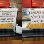 Baklavacı Tezgâhına Emeklilere ve Asgari Ücretlilere Siyasî Tercihleriyle İlgili Sitem Dolu Bir Mesaj Yerleştirildiği İddiası baklava-asgari-ucretli-emekli