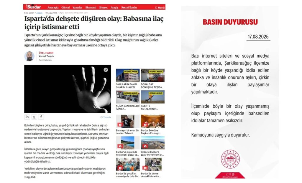 isparta tecavuz iddiasi tekzip