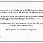 “MHRS Randevusu İptal Cezası” Konulu Dolandırıcılık Girişimleri