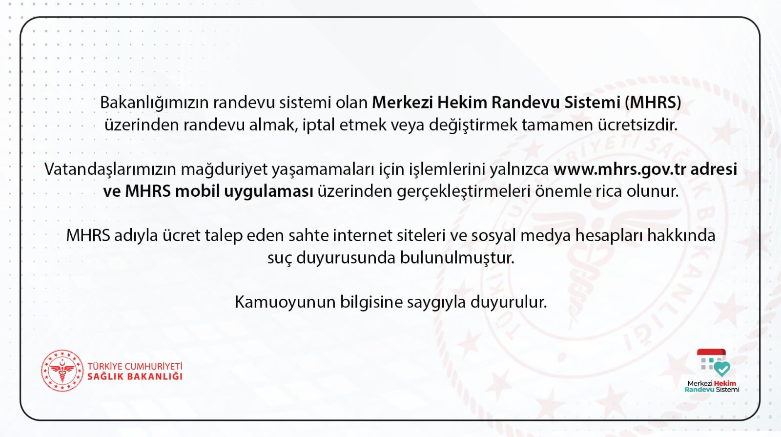 “MHRS Randevusu İptal Cezası” Konulu Dolandırıcılık Girişimleri mhrs-randevu-ucretsiz