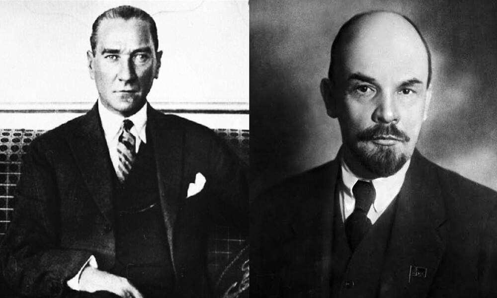 Vladimir Lenin’in Atatürk’ün Kurduğu Cumhuriyet İçin “100 Yıl Sonra Yıkılmaya Mahkumdur” Dediği İddiası ataturk-lenin