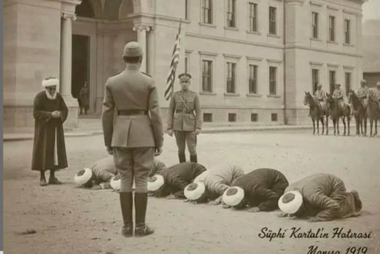 yunan askerine secde