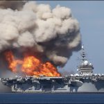 ABD'ye Ait Uçak Gemisinin Vurulduğu İddiasıyla Paylaşılan Görüntüler ucak-gemisi-vuruldu