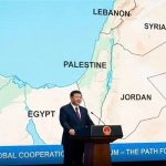 Çin'in İsrail Diye Bir Ülkenin Olmadığını Kabul Ettiği ve Çin Devlet Başkanı Xi Jinping'in Filistin Yazılı Harita Önünde Konuşma Yaptığı İddiası cin-filistin
