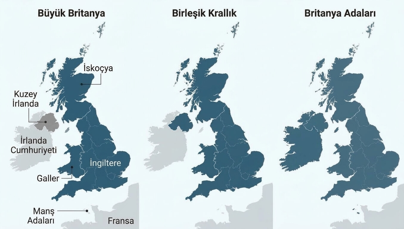 İngiltere, Büyük Britanya, Birleşik Krallık, Britanya Adaları Ayrımı britanya-birlesik-krallik-ingiltere