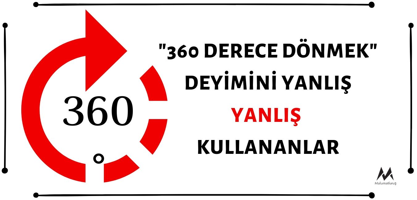 "360 Derece Dönmek" Deyiminin Sehven "180 Derece Dönmek" Yerine Kullanıldığı Görülmektedir