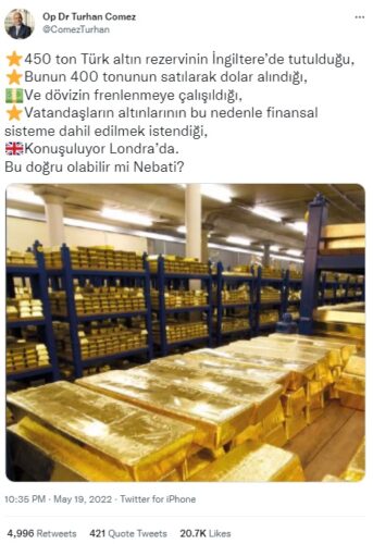 400 ton altin satildi iddiasi