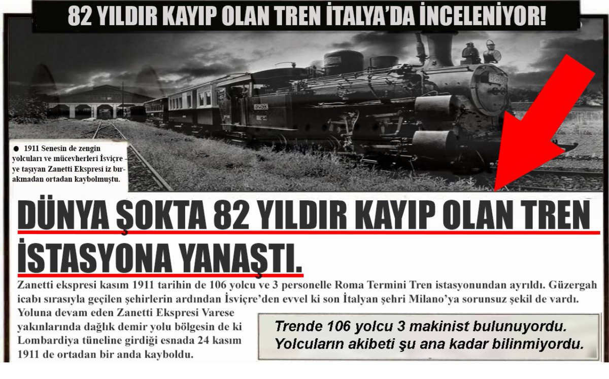 Kaybolduktan 82 Yıl Sonra İstasyona Yanaşan Tren İddiasını İçeren Görsel