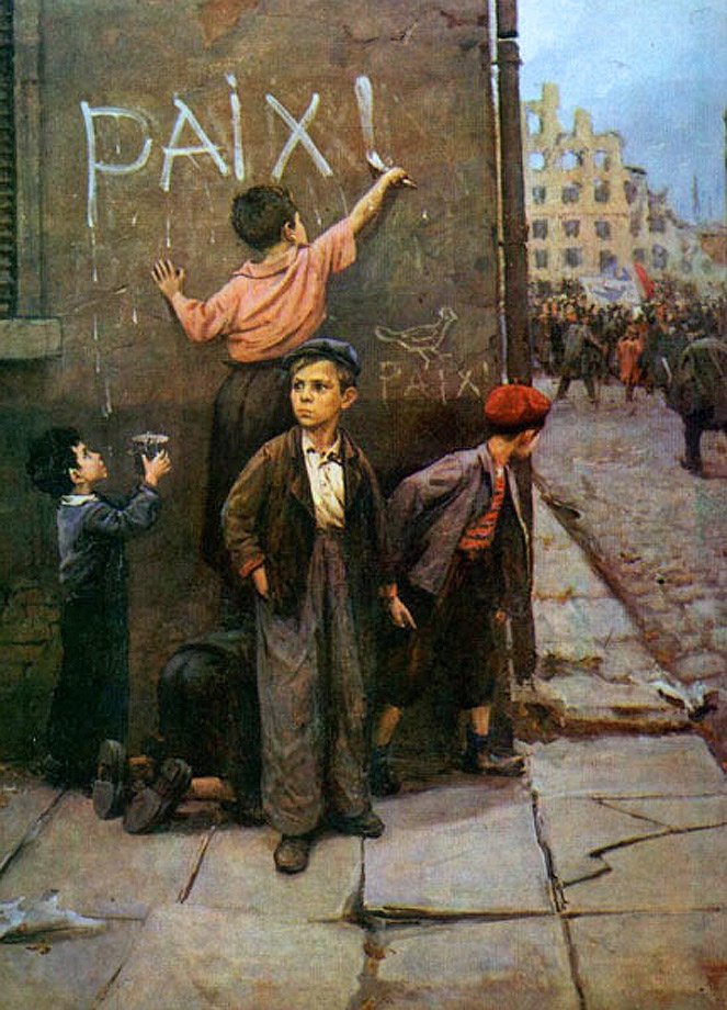 Fyodor Pavlovich Reshetnikov'in 1950 yılında yaptığı "Barış (Paix)" tablosu
