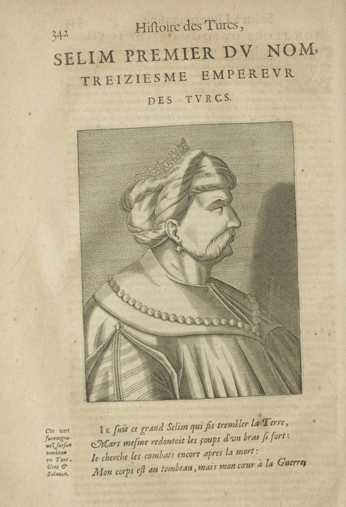 1662 Tarihli Histoire Des Turcs Adlı Kitapta Yer Alan Yavuz Sultan Selim'i Küpeli Gösteren Resim