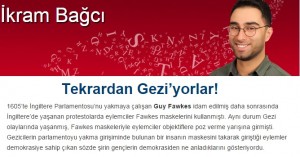 İkram Bağcı ve Guy Fawkes Maskesi