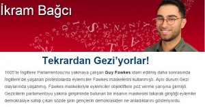 Guy Fawkes Maskesi Yazısı