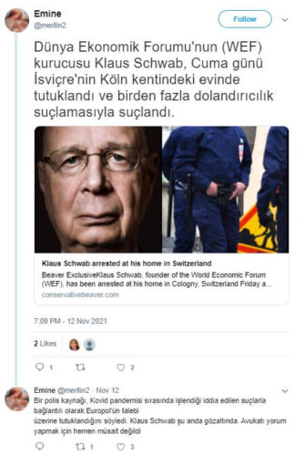 klaus Schwab tutuklandi iddiasi