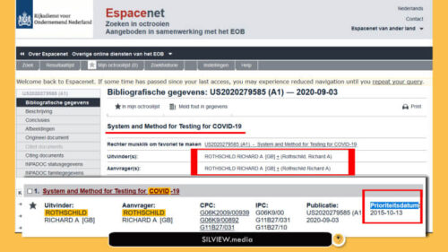 rothschild ailesi koronavirüs test kiti patenti