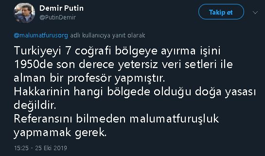 Türkiye'nin 7 coğrafi bölgeye bir Alman profesör tarafından ayrıldığını öne süren paylaşım