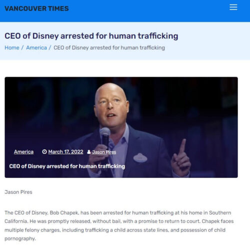 Vancouver Times disney ceo