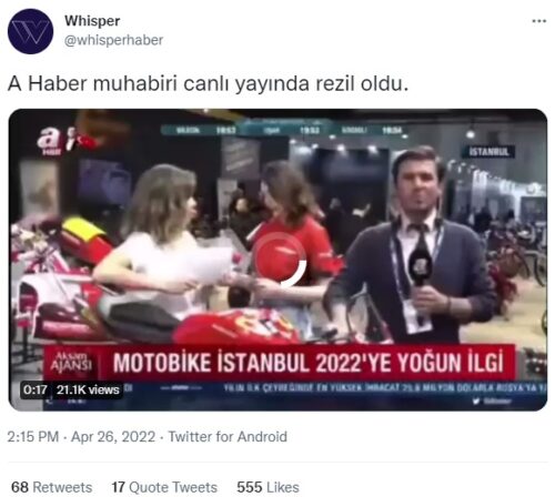 a haber muhabiri canli yayinda rezil oldu