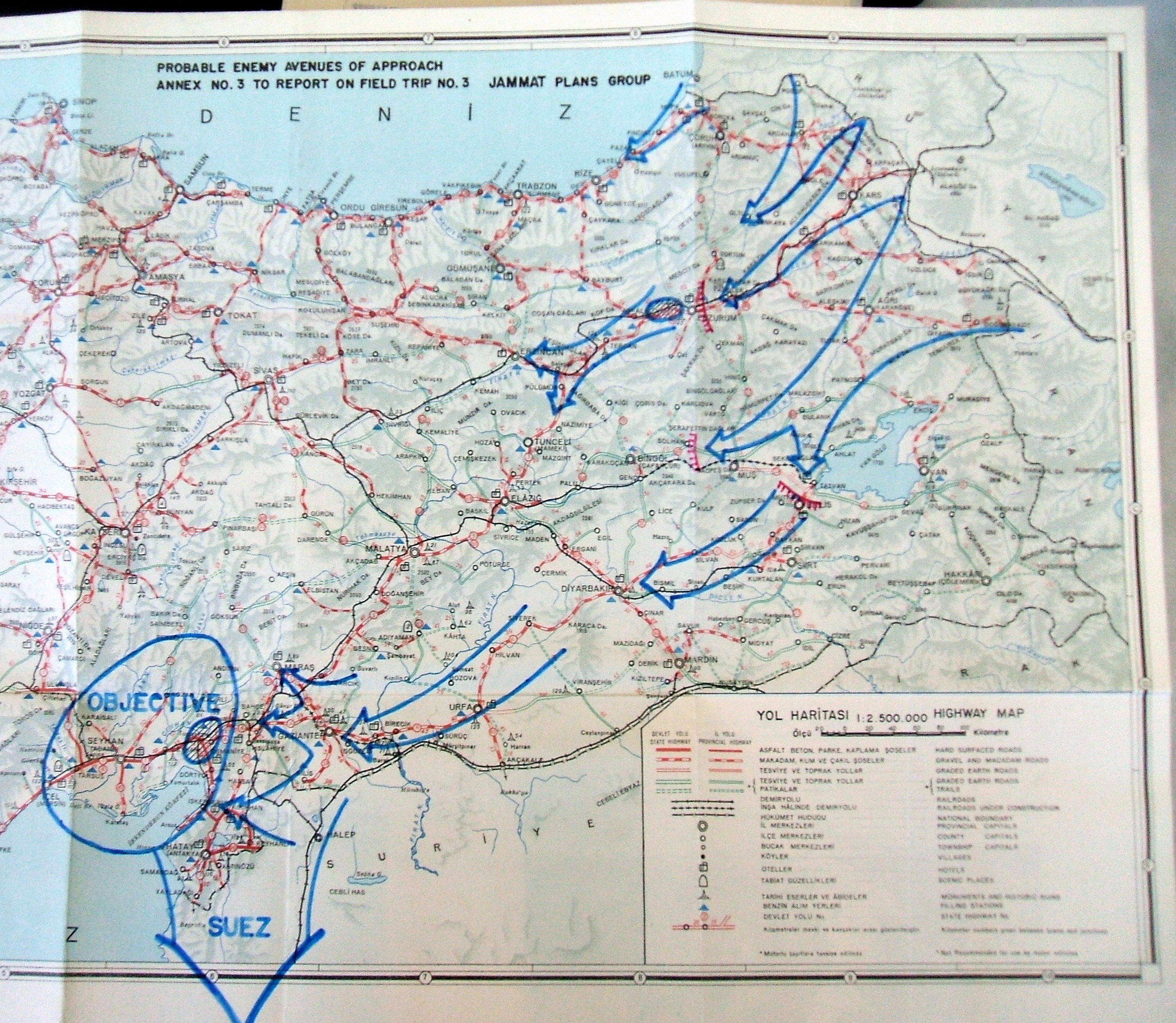 Soğuk Savaş yıllarında hazırlanan bir savunma planı haritası