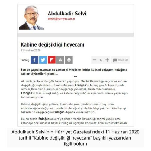 bakanlık değişikliği iddiası