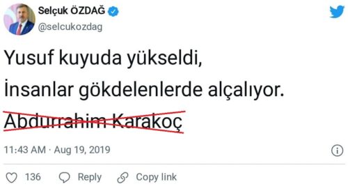 abdurrahim karakoc Yusuf kuyuda yükseldi 
