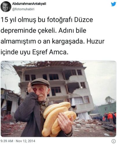 abdurrahman antakyali duzce depremi fotograf