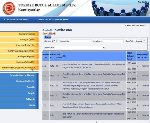 Adalet Komisyonunda Görüşülerek Kanunlaşan Teklifler