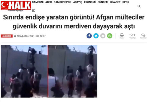 afgan mülteciler güvenlik duvarını