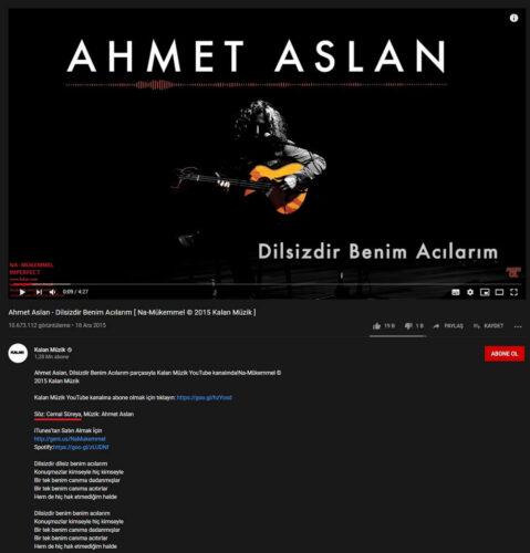 dilsizdir benim acılarım ahmet aslan