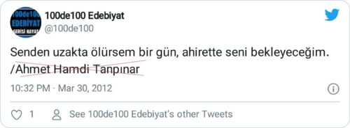 bekleyeceğim şiiri ahmet hamdi tanpınar