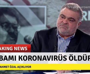 Ahmet Özal'ın "Babamı X Öldürdü" çıkışlarına mizahi bir yaklaşımla oluşturulmuş "Babamı koronavirüs öldürdü" alt bantlı görsel