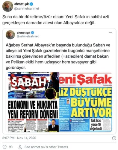 yenişafakın sahibi albayrak ailesi