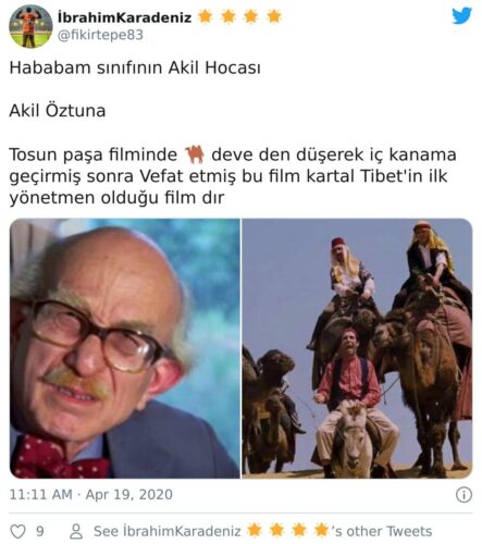 akil öztuna deveden düştü