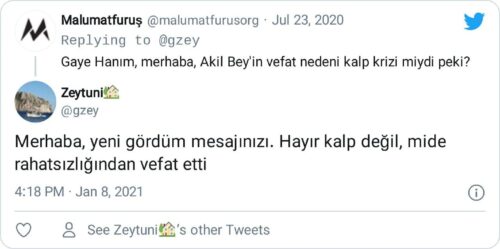 akil öztuna vefat sebebi