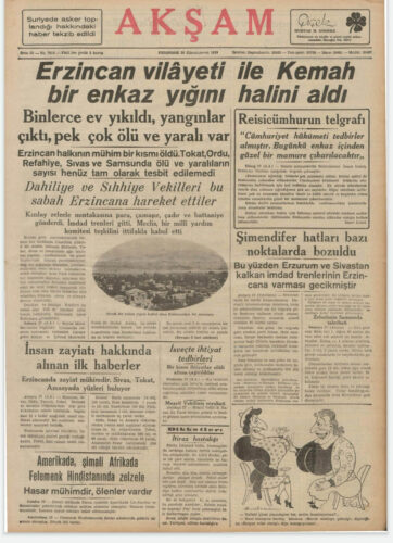 erzincan depremi 1939