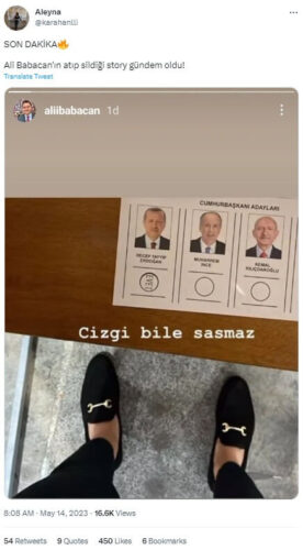 Ali Babacan'ın atıp sildiği story, sosyal medyada gündem oldu.