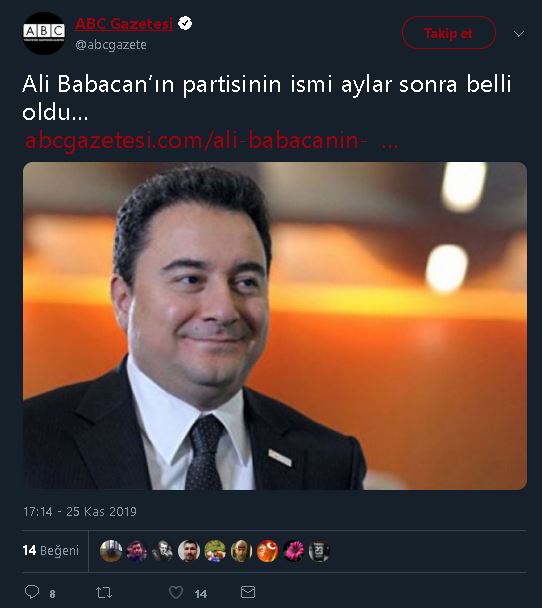 Ali Babacan'ın kuracağı yeni partinin adının "Akıl ve Bilim Partisi" olacağı iddiasını içeren paylaşım