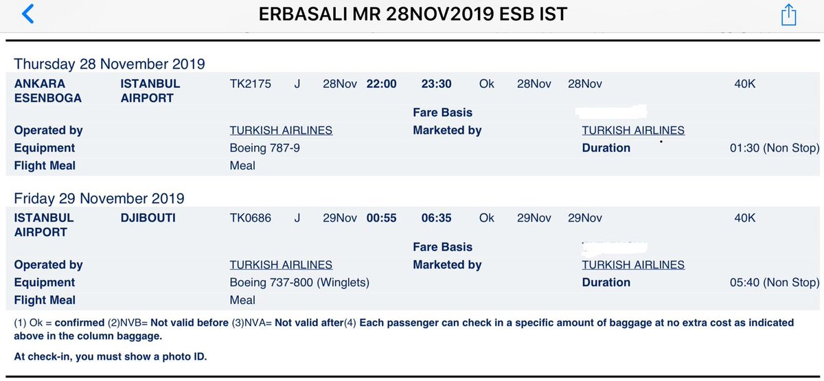 Ali Erbaş'ın Cibuti uçuş bilgileri