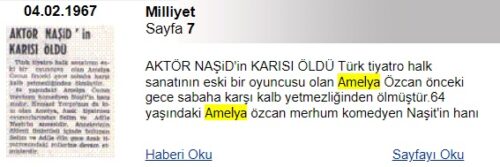 amelya ozcan vefat