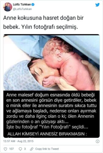 anne kokusuna hasret doğan bebek